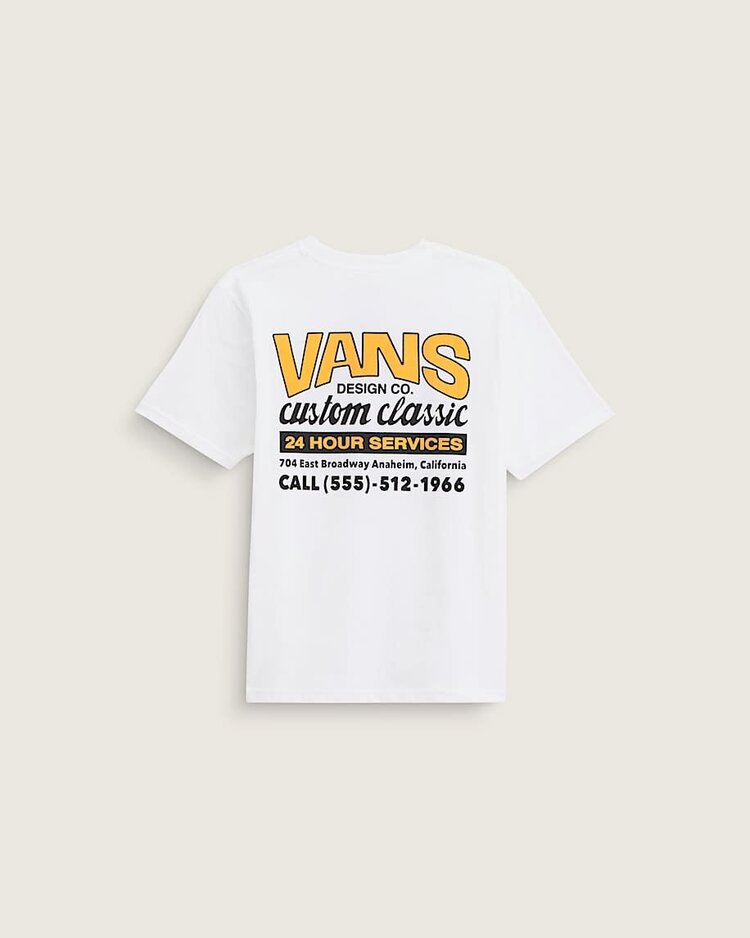 VANS VANS Big Kids Shop Front T-Shirt White