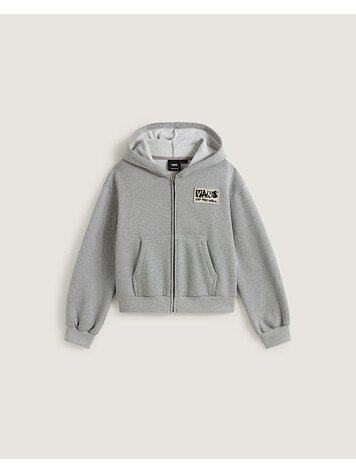 VANS VANS Big Kids Van-Archy Label Zip Hoodie Cement Heather