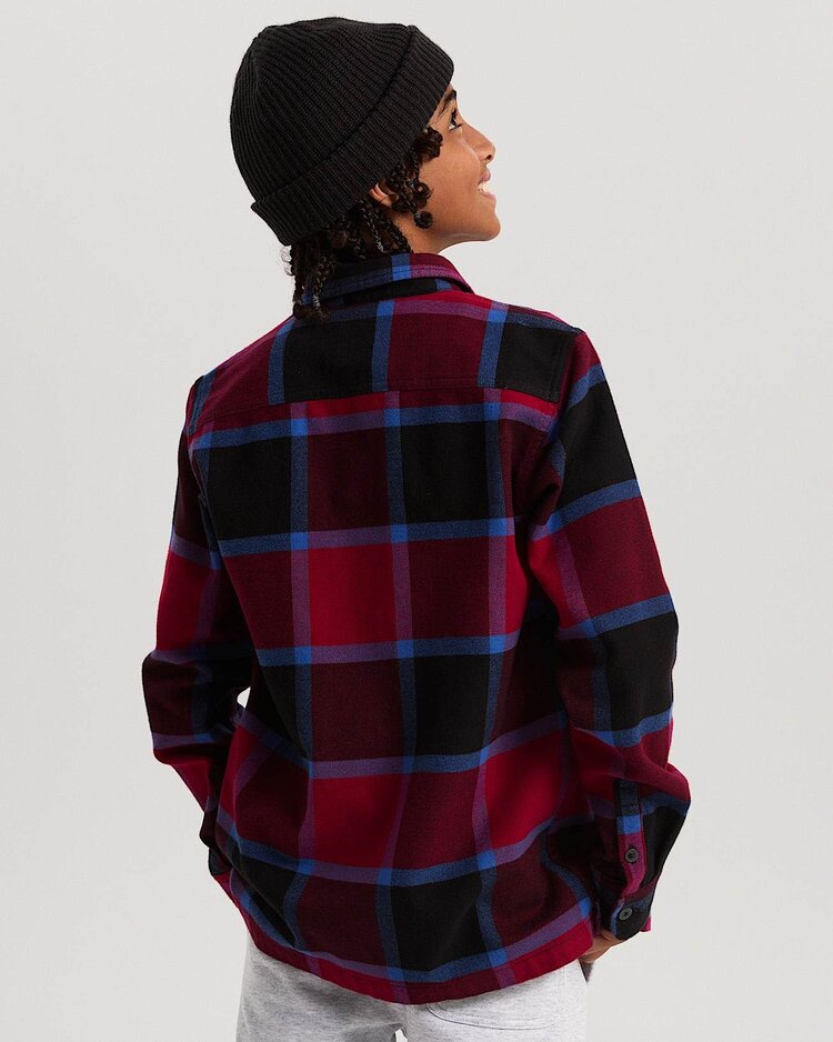 VANS VANS Kids Larkspur Flannel Shirt Bordeaux/Black