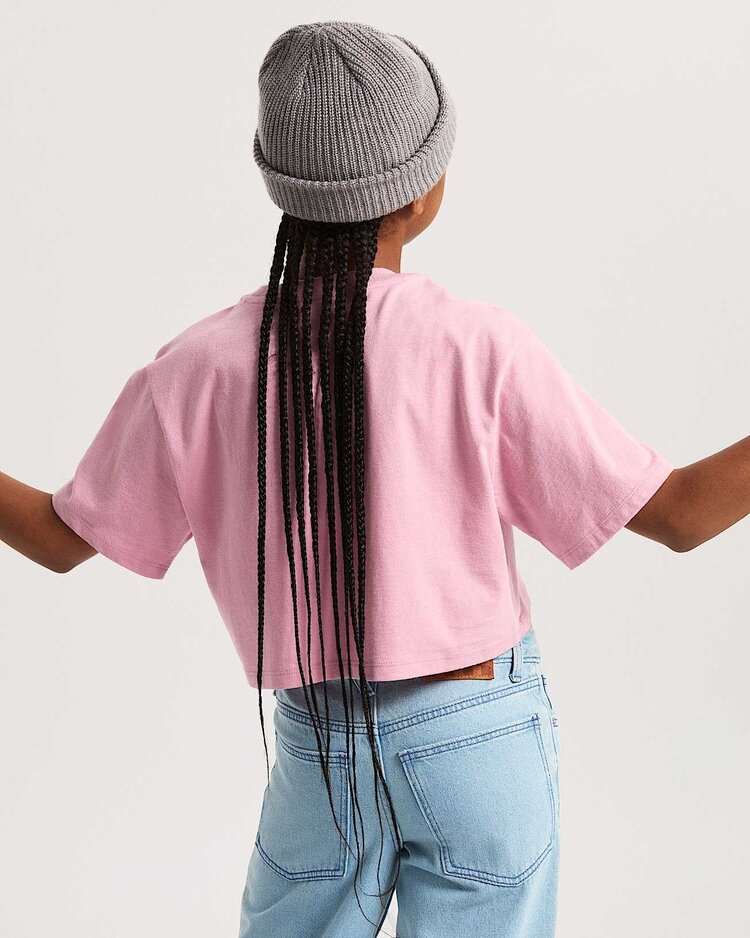 VANS VANS Kids Archived Crop T-Shirt Pink Dawn