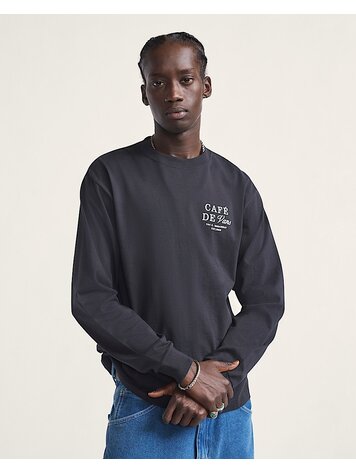 VANS VANS Cafe Vans Long Sleeve T-Shirt Black