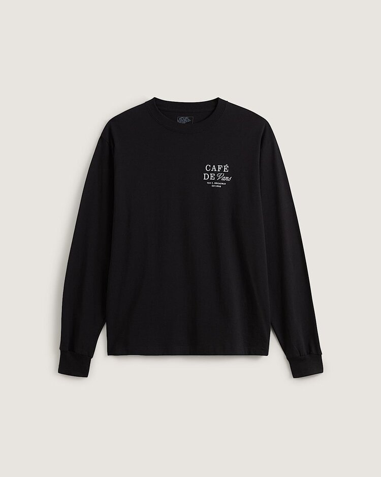 VANS VANS Cafe Vans Long Sleeve T-Shirt Black