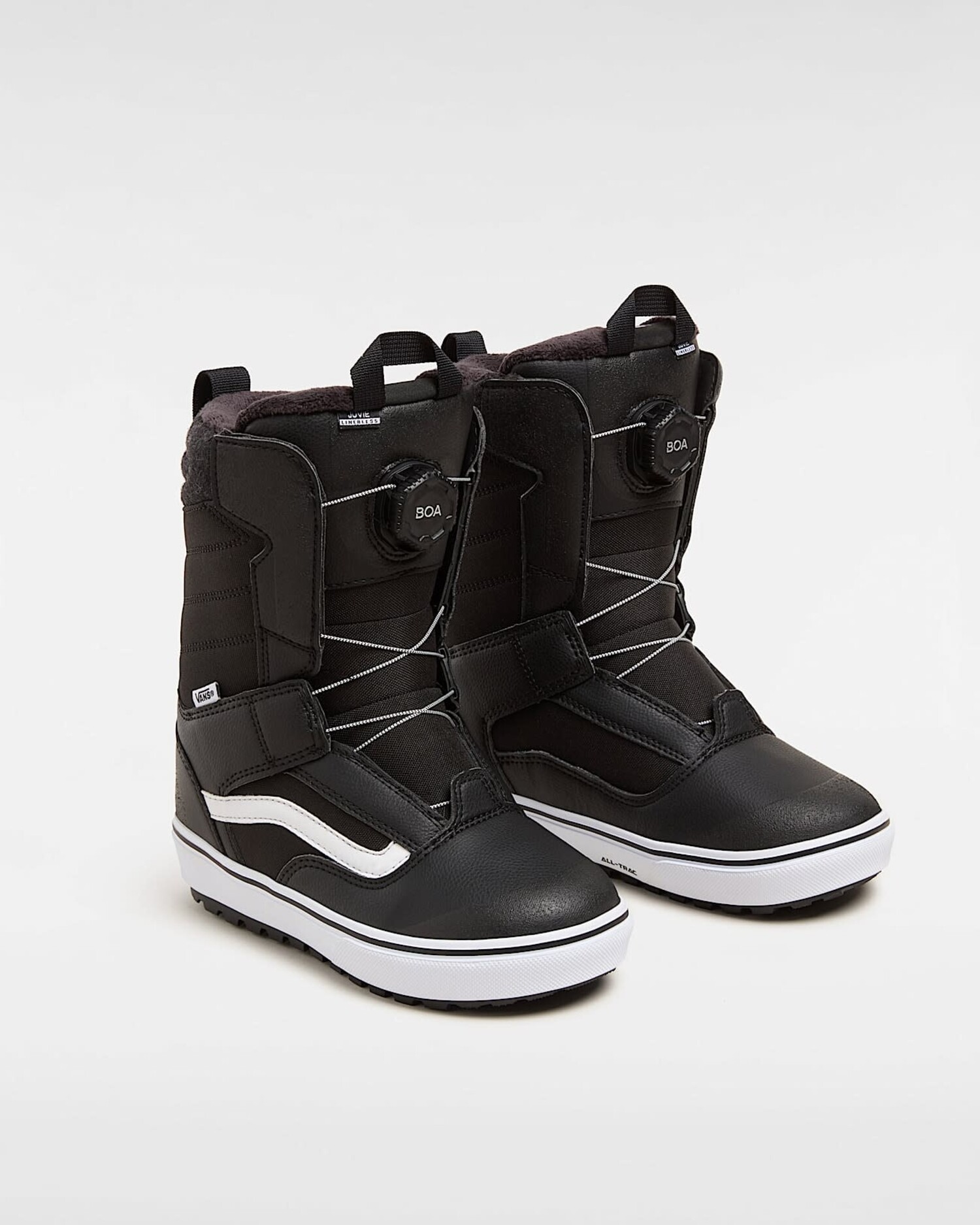 2026 VANS Youth Juvie Linerless Snowboard Boots In Black/White