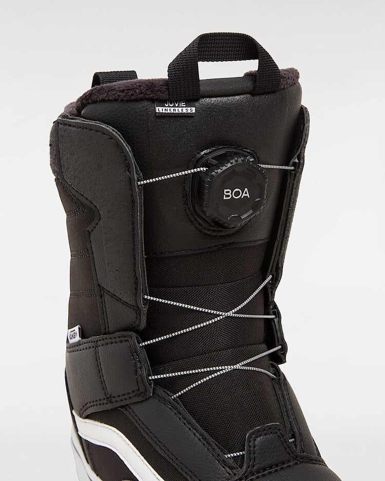 VANS 2025 VANS Youth Juvie Linerless Snowboard Boots In Black/White