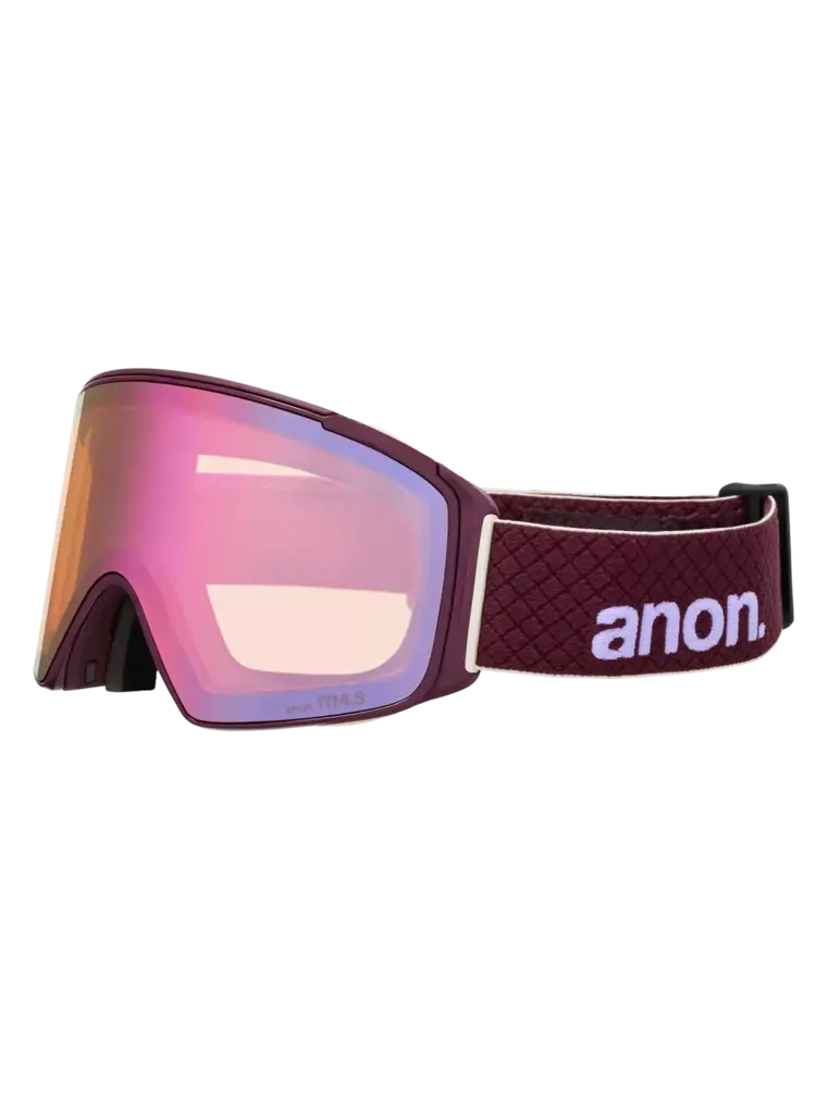 ANON ANON M4S Goggles (Cylindrical) + Bonus Lens + Mfi Face Mask Deep Cherry / Perceive Cloudy Pink / Perceive Variable Blue