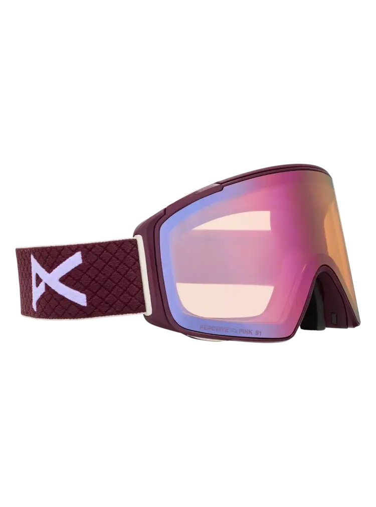 ANON ANON M4S Goggles (Cylindrical) + Bonus Lens + Mfi Face Mask Deep Cherry / Perceive Cloudy Pink / Perceive Variable Blue