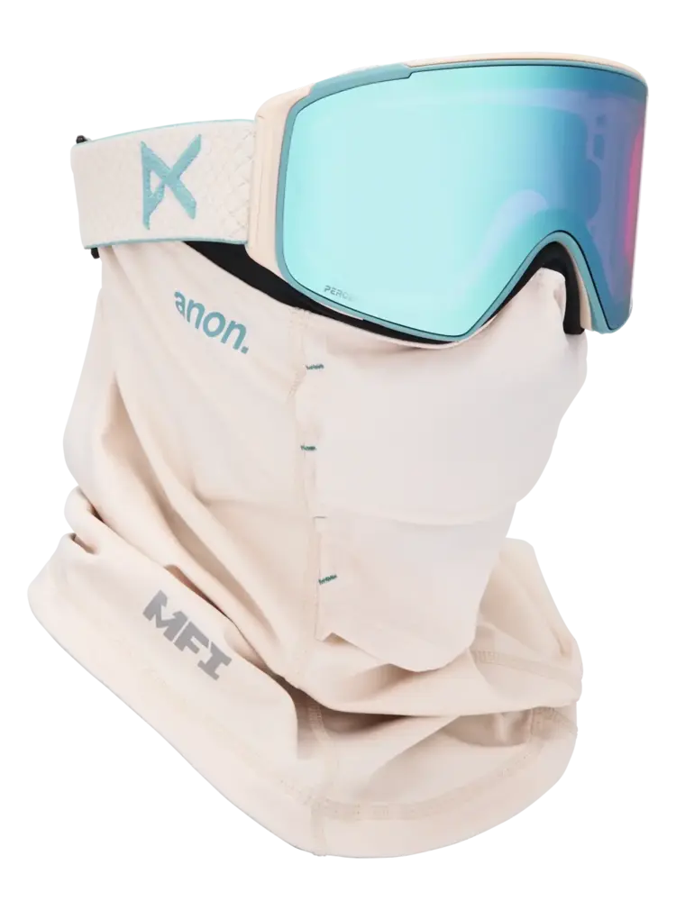 ANON ANON M4S Goggles (Cylindrical) + Bonus Lens + Mfi Face Mask Oat / Perceive Variable Blue / Perceive Cloudy Pink