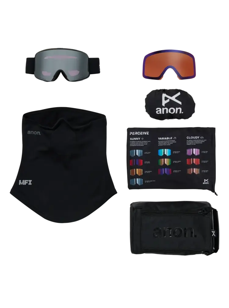 ANON ANON M6 Goggles + Bonus Lens + MFI® Face Mask Smoke/Perceive Sunny Onyx