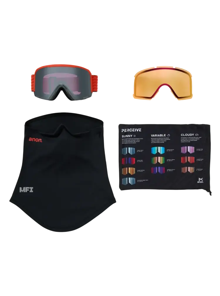 ANON ANON Nesa Goggles Fiesta Red / Perceive Sunny Onyx / Perceive Cloudy Burst