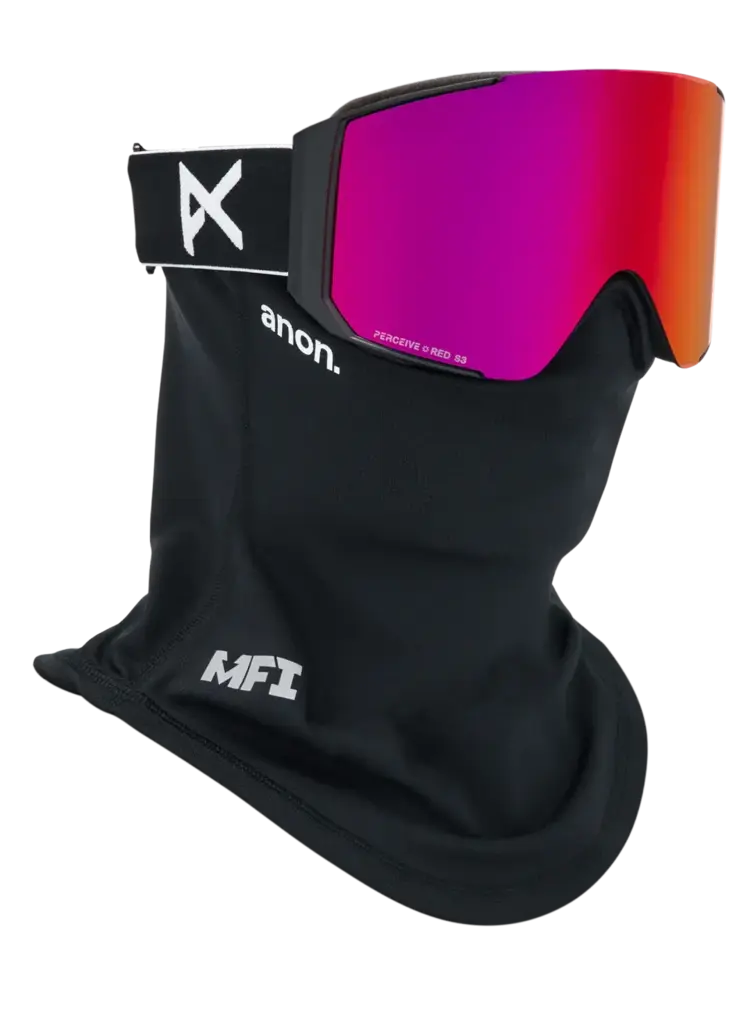 ANON ANON Sync Goggles + Bonus Lens + Mfi Face Mask Black / Perceive Sunny Red / Perceive Cloudy Burst