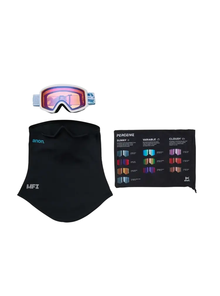 ANON ANON Tracker 2.0 Goggles + Mfi Face Mask Mountain Party / Blue Amber