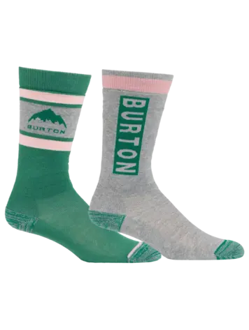 BURTON BURTON Kids' Weekend Midweight Socks (2 Pack) Soft Sage