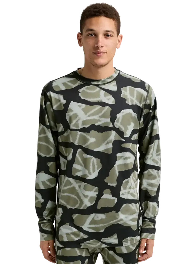 BURTON BURTON Men's Midweight Base Layer Crewneck Graffiti Camo