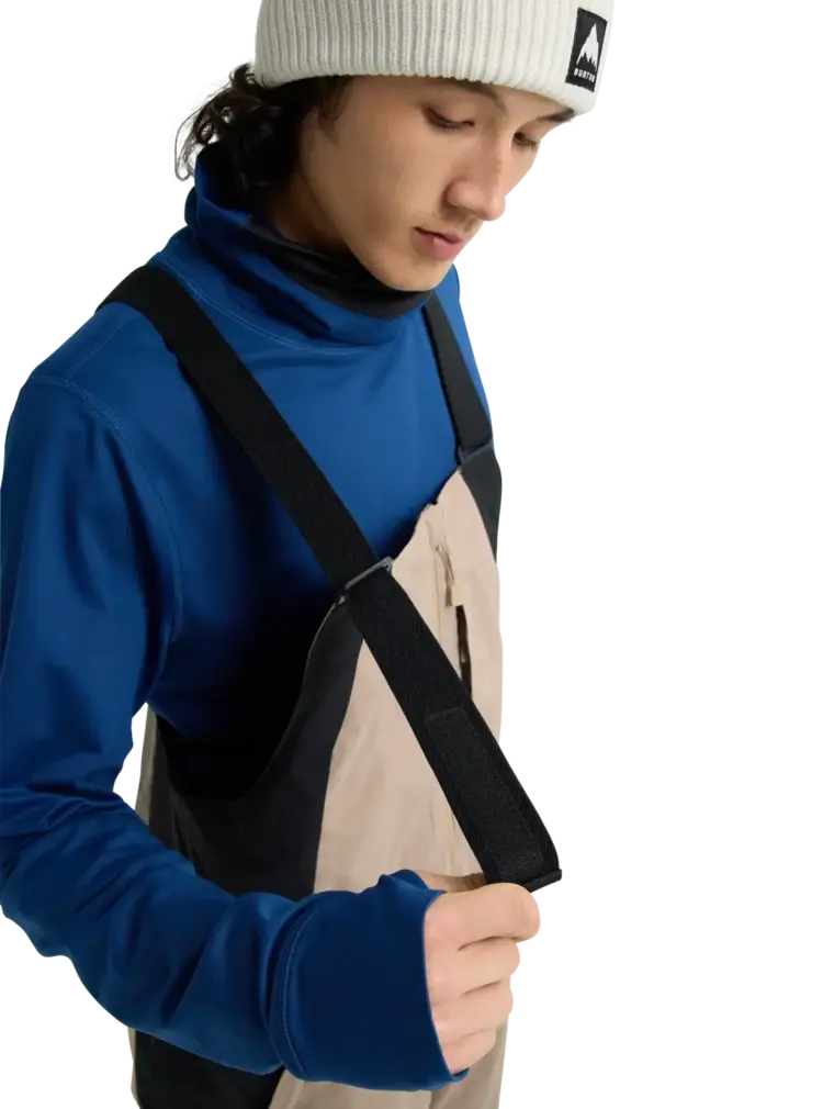 BURTON BURTON Men's Reserve 2L Relaxed Bib Pants Summit Taupe/True Black