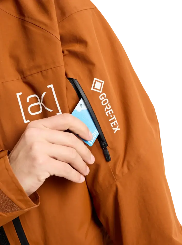 BURTON BURTON Men's [AK] Swash Goreâ€‘Tex 2L Jacket Chestnut Brown