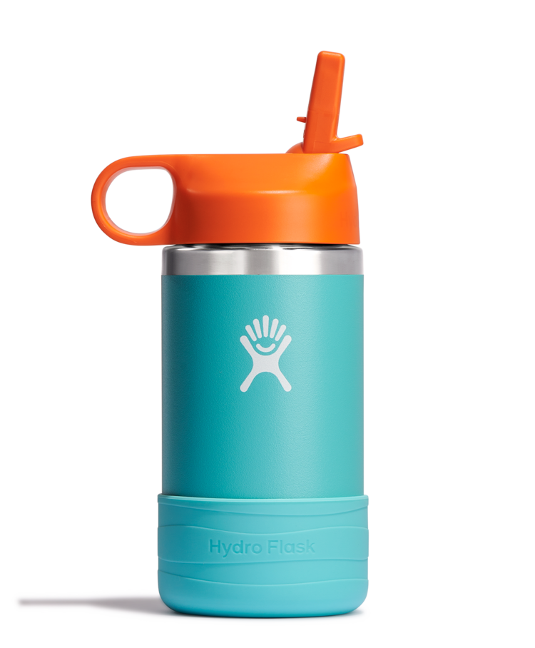 HYDRO FLASK HYDRO FLASK 12oz Kids Wide Mouth Straw Cap & Boot Seaspray