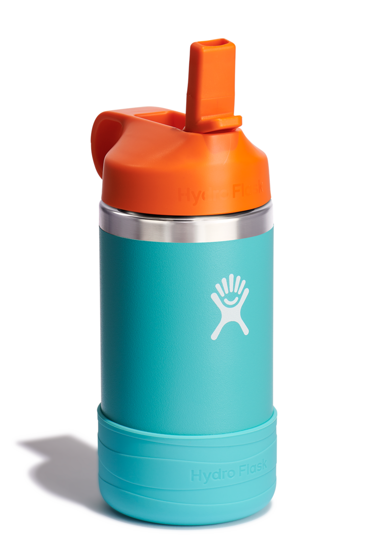 HYDRO FLASK HYDRO FLASK 12oz Kids Wide Mouth Straw Cap & Boot Seaspray