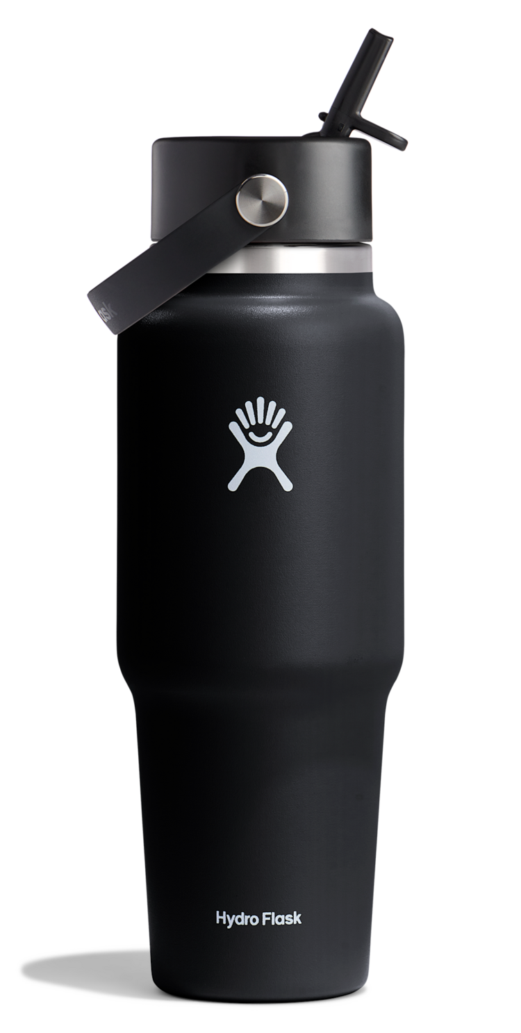 HYDRO FLASK HYDRO FLASK 32oz Wide Flex Straw Travel Bottle Black