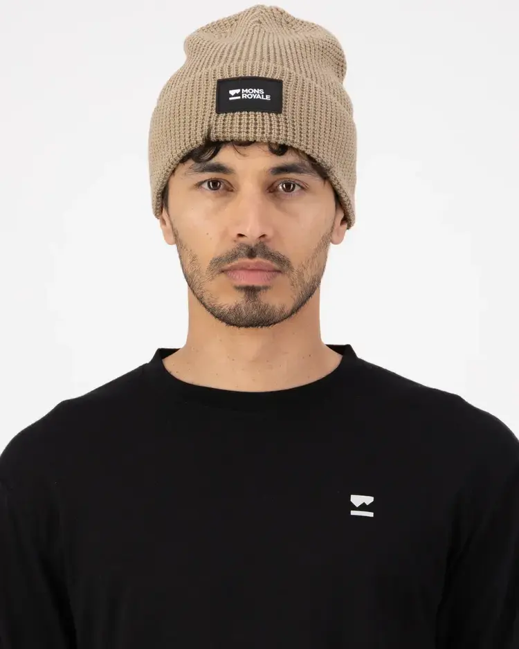 MONS ROYALE MONS ROYALE Bluff Merino Beanie Birch