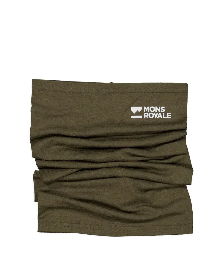 MONS ROYALE MONS ROYALE Daily Dose Merino Neckwarmer Dark Olive