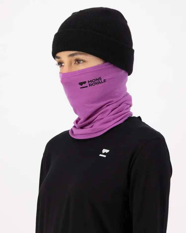 MONS ROYALE MONS ROYALE Daily Dose Merino Neckwarmer Purple Bolt