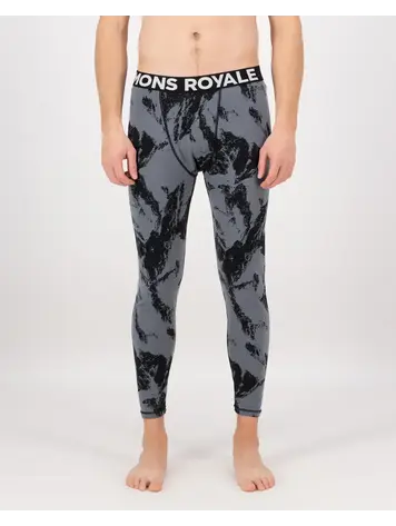 MONS ROYALE MONS ROYALE Men's Cascade Merino Base Layer Legging Mtn Pixel Grey