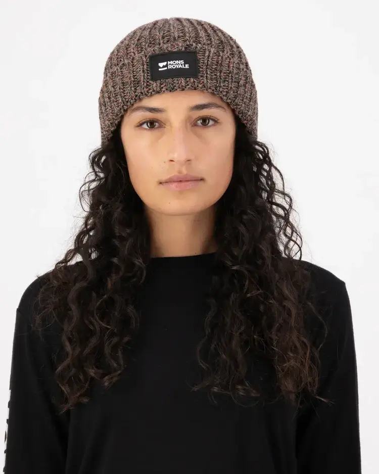 MONS ROYALE MONS ROYALE Triple Treat Merino Beanie Canyon Rose