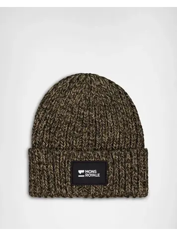 MONS ROYALE MONS ROYALE Triple Treat Merino Beanie Dark Olive