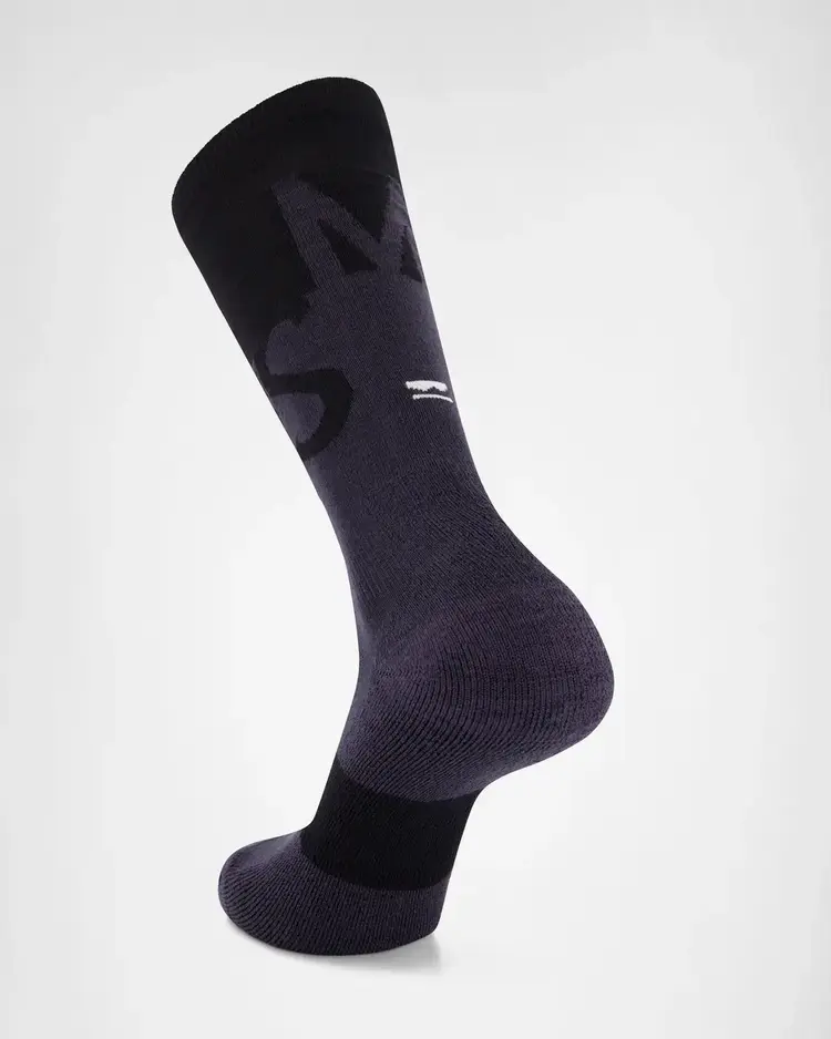 MONS ROYALE MONS ROYALE Ultra Cushion Merino Snow Sock Black / 9 Iron