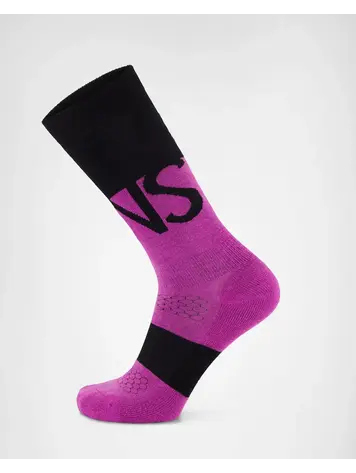 MONS ROYALE MONS ROYALE Ultra Cushion Merino Snow Sock Purple Bolt / Black