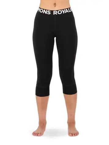MONS ROYALE MONS ROYALE Women's Cascade Merino Base Layer 3/4 Legging Black