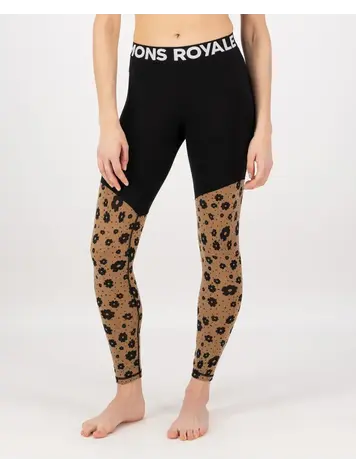 MONS ROYALE MONS ROYALE Women's Cascade Merino Base Layer Legging Aoraki Lily Toffee