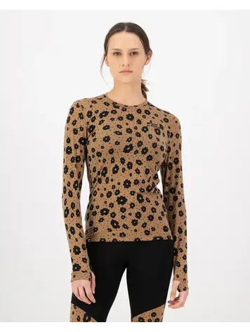 MONS ROYALE MONS ROYALE Women's Cascade Merino Base Layer Long Sleeve Aoraki Lily Toffee