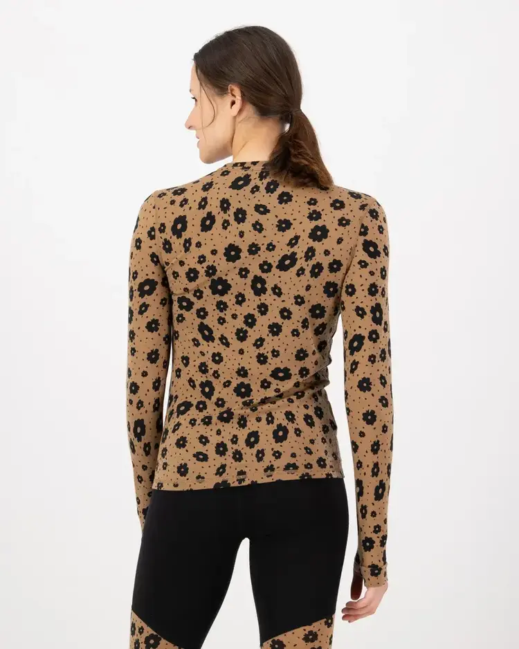 MONS ROYALE MONS ROYALE Women's Cascade Merino Base Layer Long Sleeve Aoraki Lily Toffee