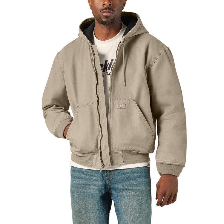 DICKIES DICKIES Mens Hilham Hooded Canvas Jacket Desert Sand