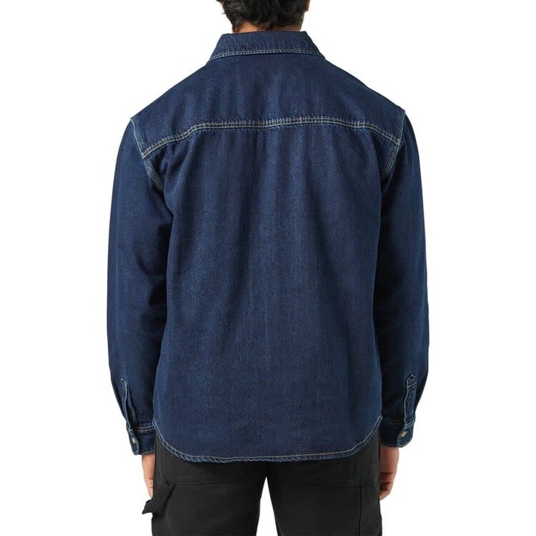 DICKIES DICKIES Mens Mechanic Denim L/S Shirt Dark Indigo