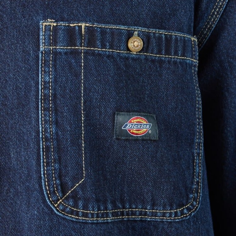 DICKIES DICKIES Mens Mechanic Denim L/S Shirt Dark Indigo