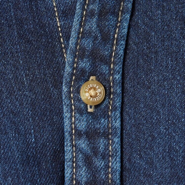 DICKIES DICKIES Mens Mechanic Denim L/S Shirt Dark Indigo