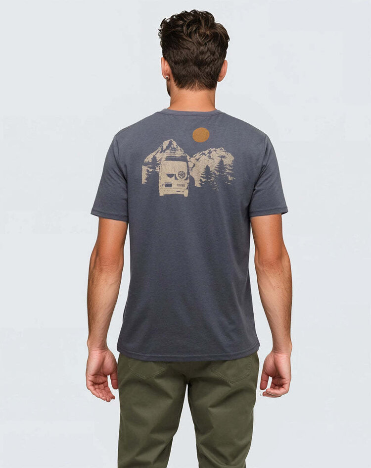 TENTREE TENTREE Men's Mountain Pass T-Shirt Graphite/Birchwood