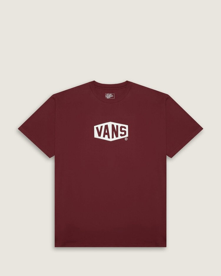 VANS VANS Boys Hex Logo T-Shirt Bordeaux