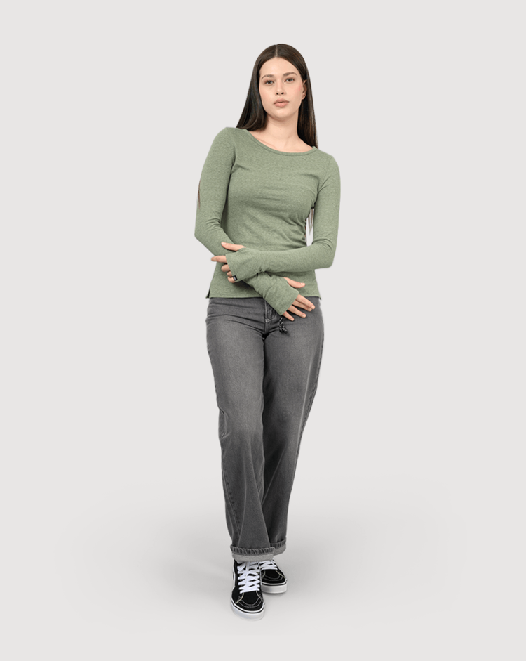 VANS VANS Marissa Paper Jersey Long Sleeve Taupe Mist