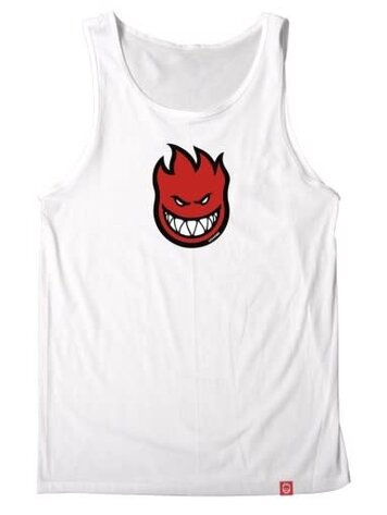 SPITFIRE SPITFIRE Bighead Mid Fill Tank Top White W/ Red