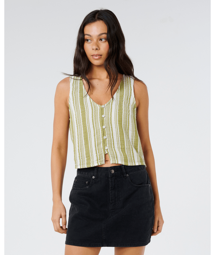 RIP CURL RIP CURL Premium Surf Stripe Top Olive
