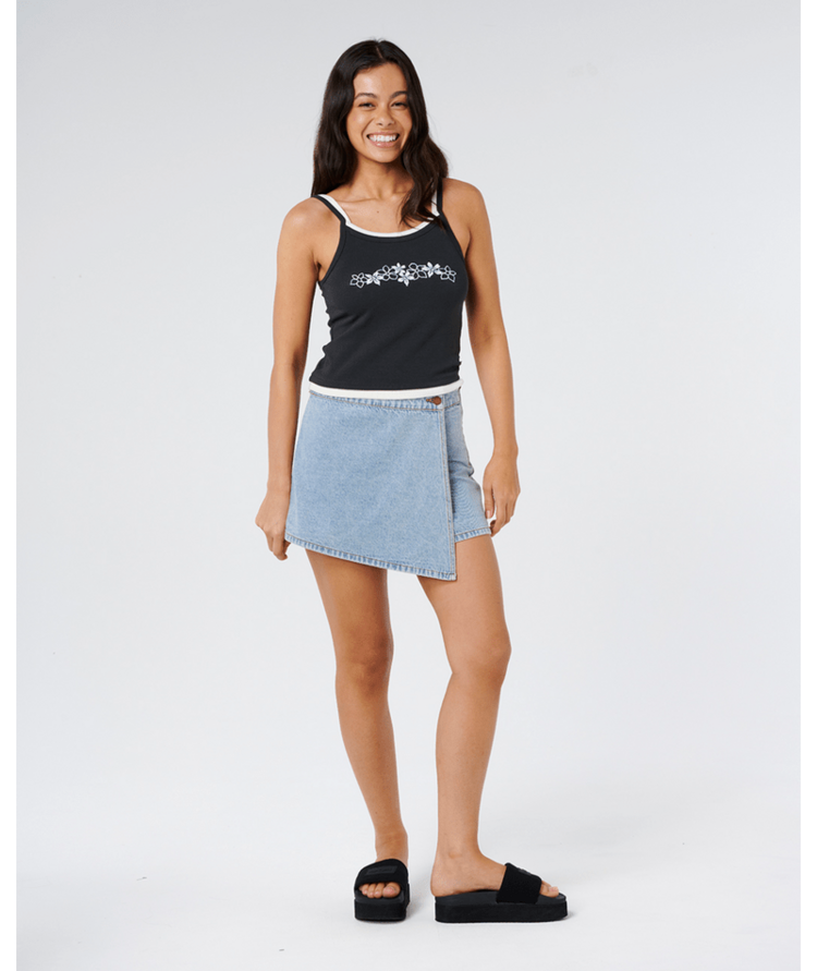 RIP CURL RIP CURL Half Moon Bay Layered Tank Washed Black