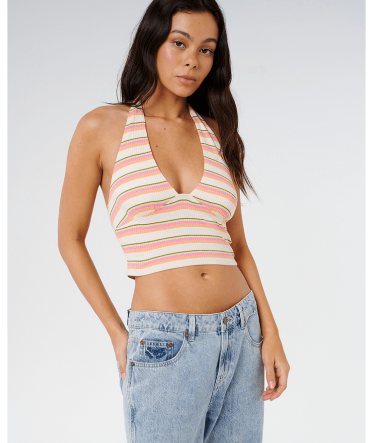 RIP CURL RIP CURL Topanga Canyon Rib Halter Peach