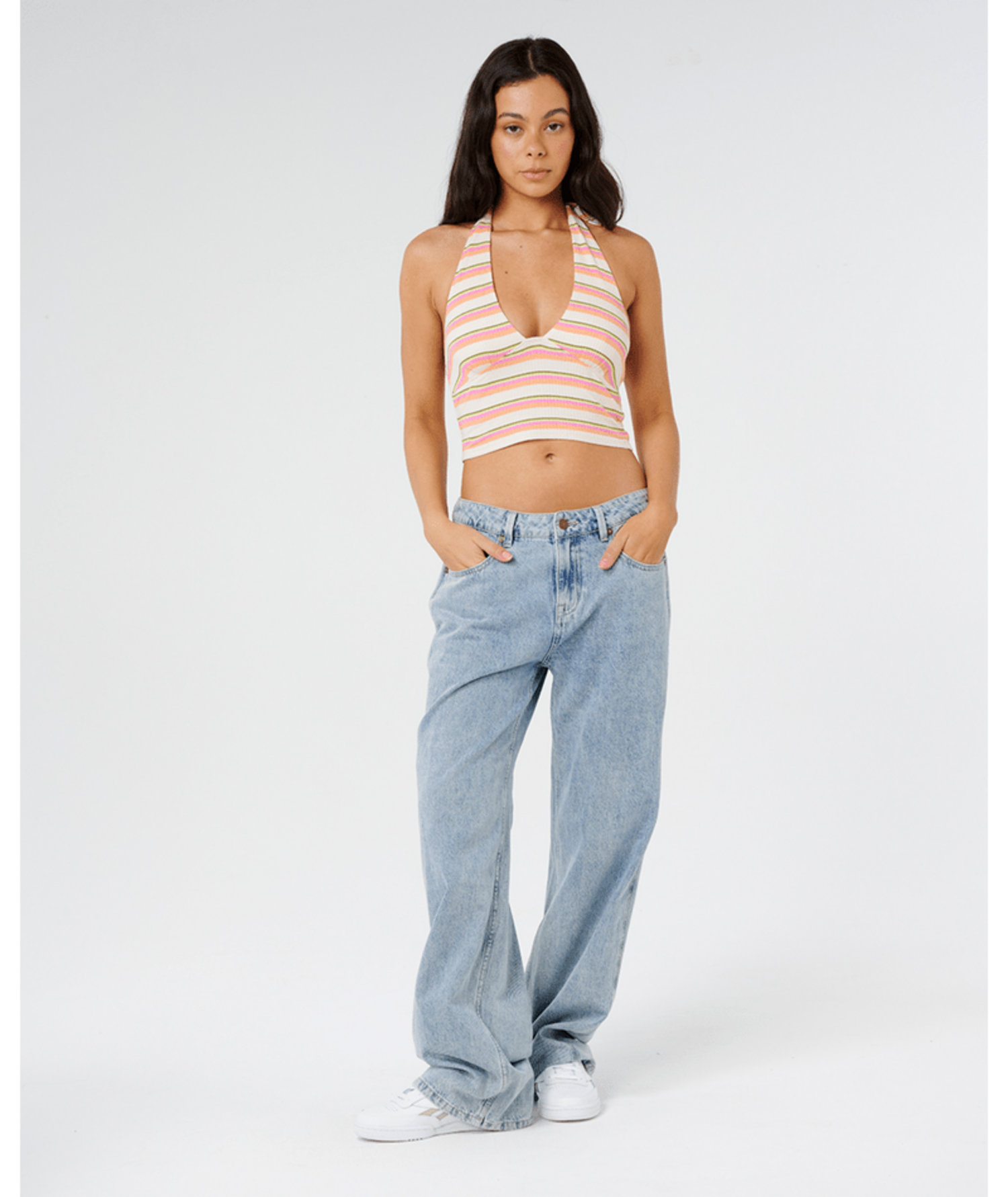 RIP CURL Topanga Canyon Rib Halter Peach - Edge of the World