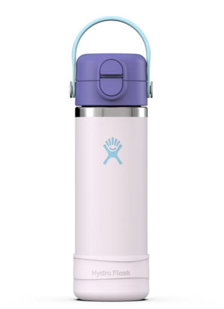 HYDRO FLASK HYDRO FLASK Kids 18oz Wide Mouth Covered Cap And Boot Cloud Pink