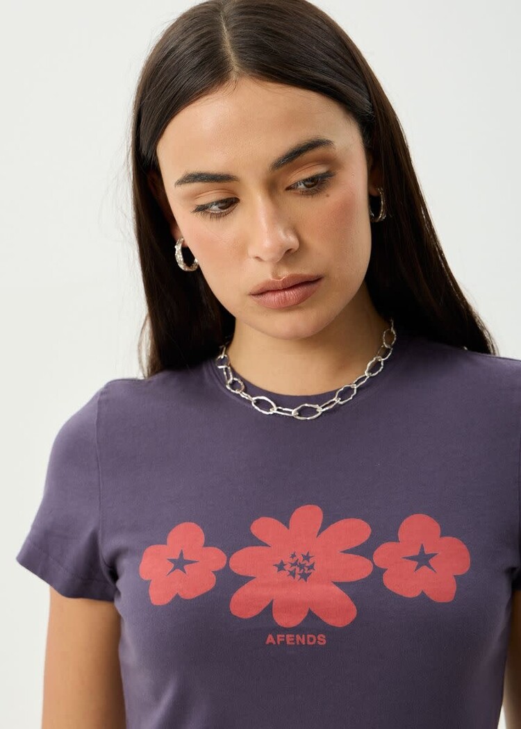 AFENDS AFENDS Terra Recycled Baby Tee Aubergine