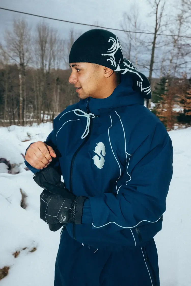 SOUVENIR SOUVENIR Insulated Track Jacket Blue