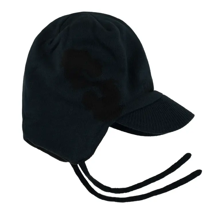 SOUVENIR SOUVENIR Knit Visor Cap Black